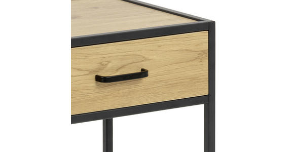 NACHTSCHRANK 42/63/35 cm - Wildeiche/Eichefarben, Design, Holzwerkstoff/Metall (42/63/35cm) - Carryhome