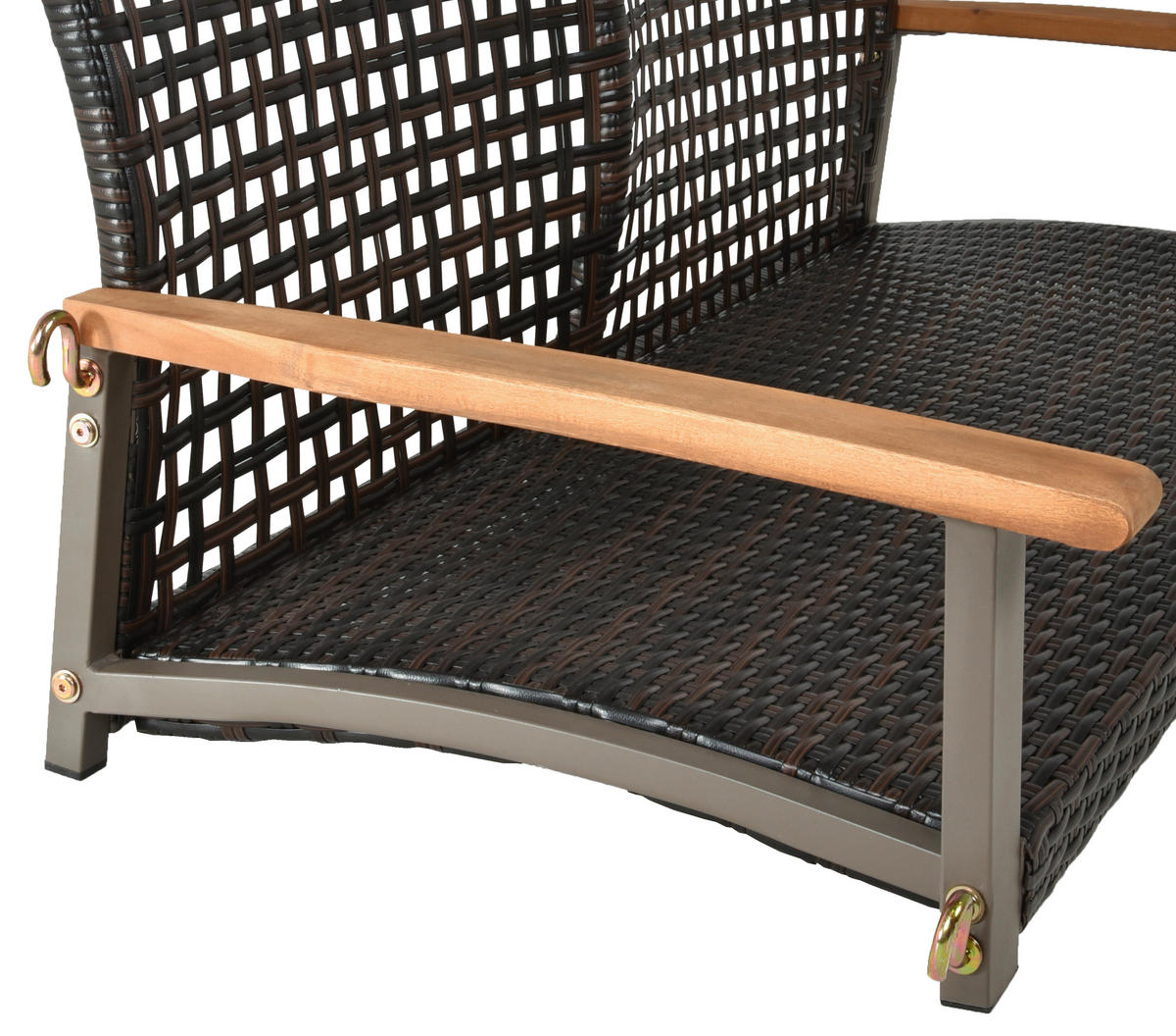 HÄNGEBANK 120/79/57 cm  - Braun/Akaziefarben, Basics, Holz/Kunststoff (120/79/57cm) - Gardenson