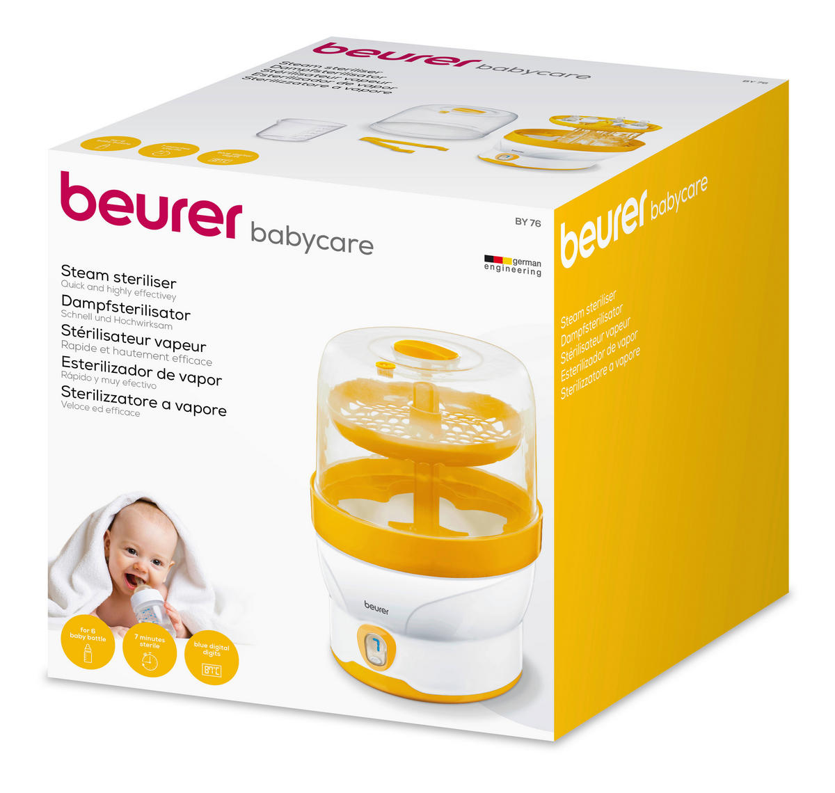 DAMPFSTERILISATOR Baby  - Weiss, Basics (23.6/24.6/23.6cm) - Beurer