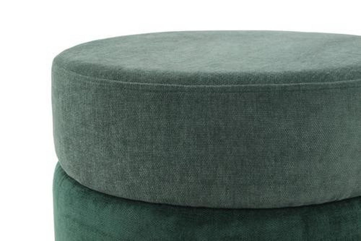 HOCKER in Metall, Textil, Holzwerkstoff Grün, Goldfarben  - Goldfarben/Grün, Basics, Holzwerkstoff/Textil (48,5/46/48,5cm) - Kayoom