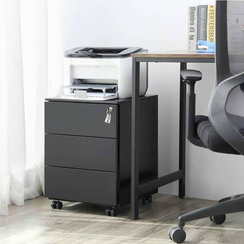 ROLLCONTAINER Schwarz  - Schwarz, Basics, Metall (39/55/45cm) - Boxxx