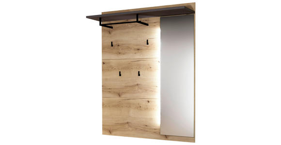 GARDEROBENPANEEL  in 120/149/30 cm  - Eichefarben/Graphitfarben, KONVENTIONELL, Holzwerkstoff (120/149/30cm) - Xora