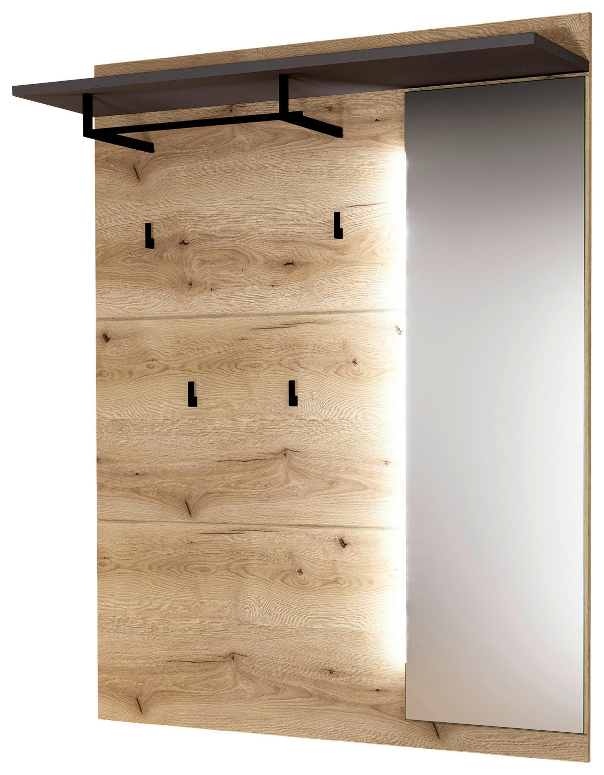 GARDEROBENPANEEL  in 120/149/30 cm  - Eichefarben/Graphitfarben, KONVENTIONELL, Holzwerkstoff (120/149/30cm) - Xora