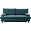 SCHLAFSOFA Chenille Petrol  - Petrol/Schwarz, KONVENTIONELL, Holz/Textil (212/97/105cm) - Carryhome