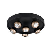 LED-DECKENLEUCHTE Orbit Select 50/13,5 cm   - Schwarz/Braun, LIFESTYLE, Metall (50/13,5cm) - Trio Leuchten