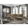 WOHNLANDSCHAFT in Webstoff Hellbraun  - Hellbraun/Schwarz, Design, Textil/Metall (208/354/157cm) - Dieter Knoll