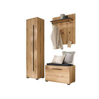 GARDEROBE 4-teilig  in 140/201/39 cm  - Eichefarben, MODERN, Holzwerkstoff (140/201/39cm) - MID.YOU