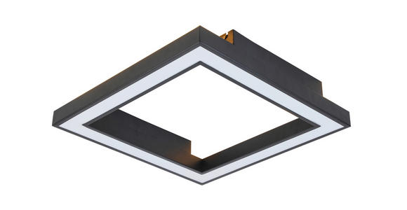 LED-DECKENLEUCHTE 50/50/8 cm    - Schwarz, Trend, Kunststoff/Metall (50/50/8cm) - Novel