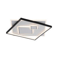 STROPNÍ LED SVÍTIDLO, 57/57/6 cm - Design, kov/plast (57/57/6cm)