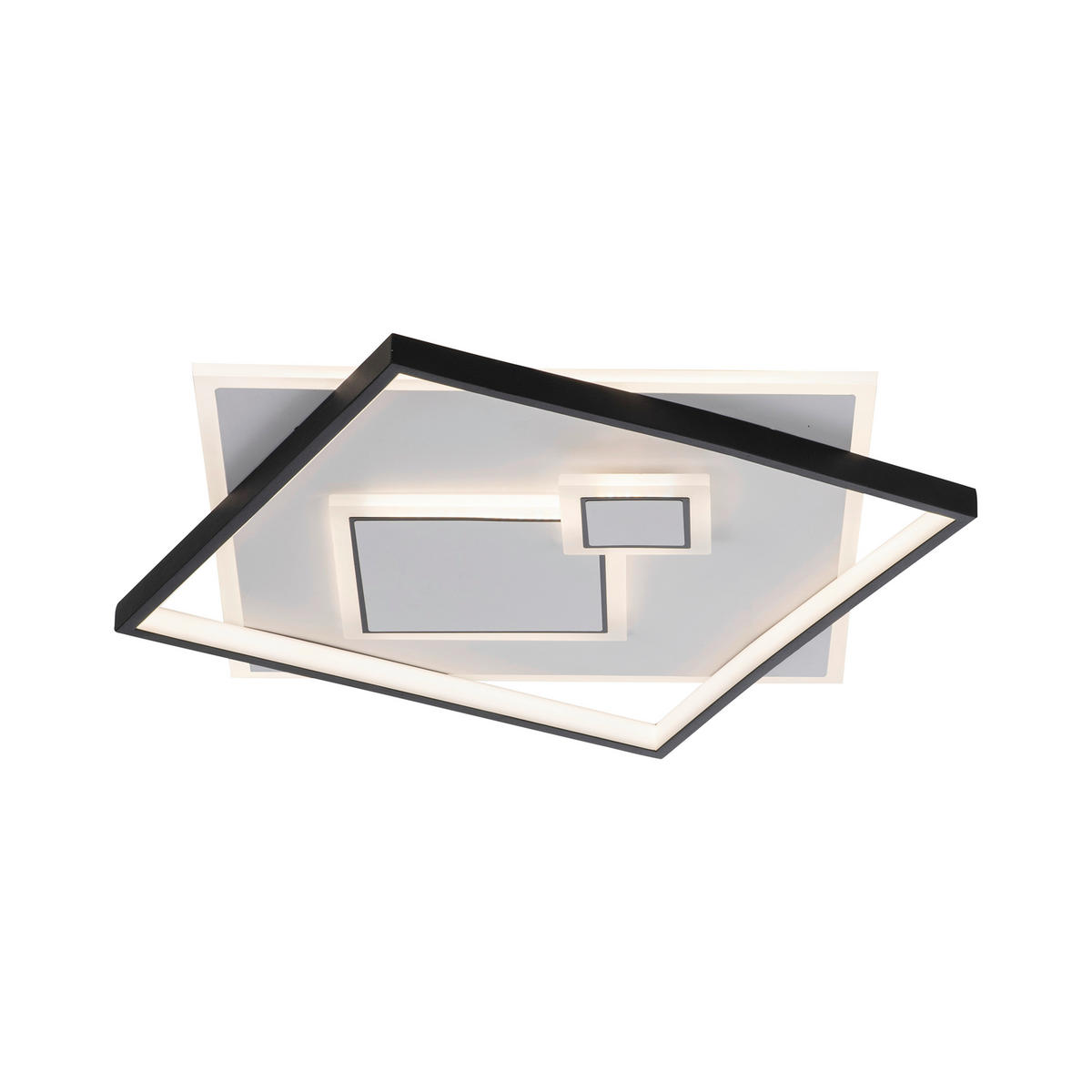 STROPNÍ LED SVÍTIDLO, 57/57/6 cm - Design, kov/plast (57/57/6cm)