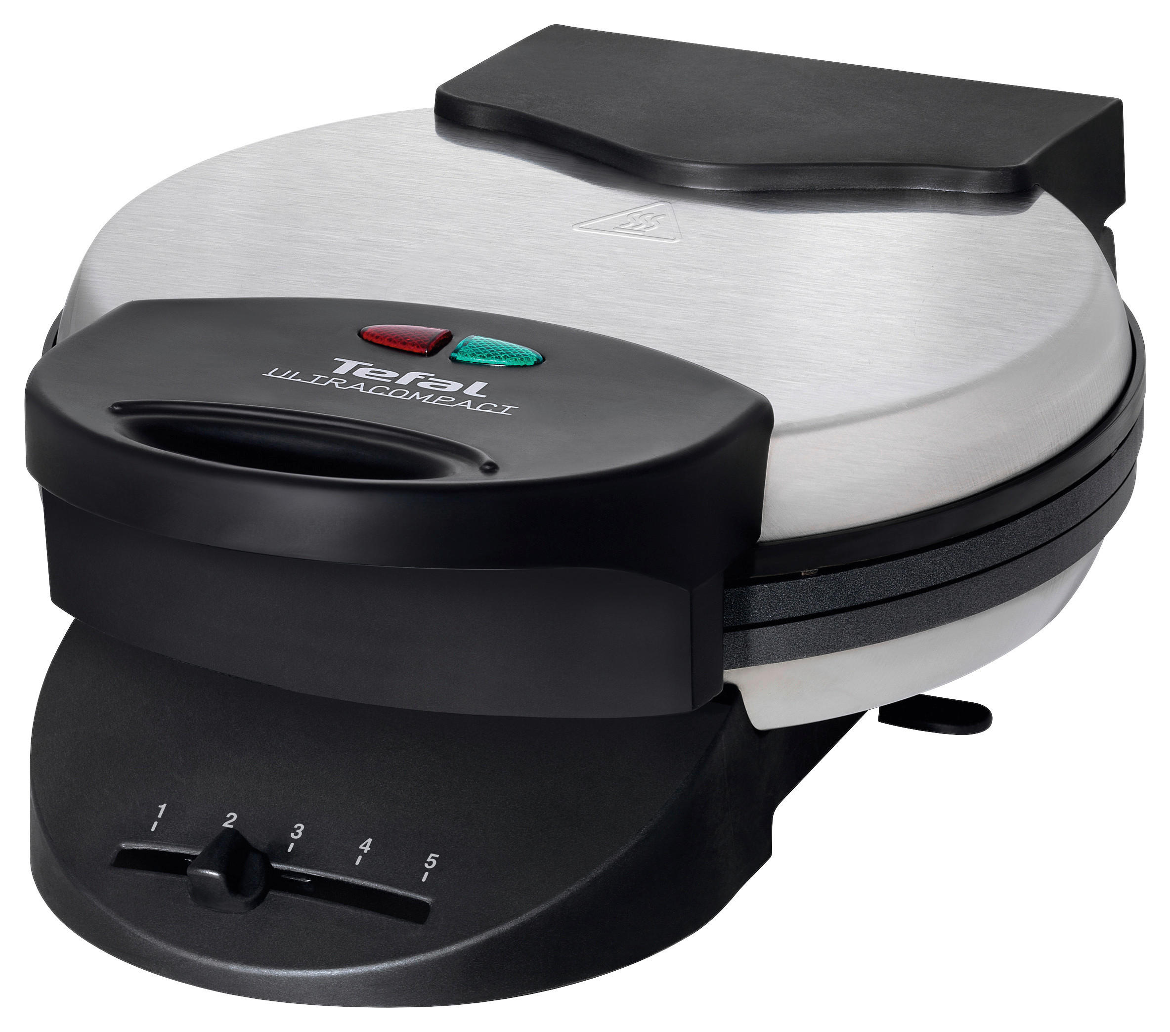 WAFFELEISEN Ultra Compact  - Edelstahlfarben/Schwarz, Basics (30/11,8/22,8cm) - Tefal