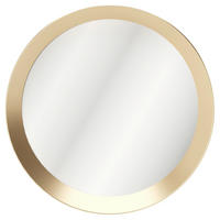 STENSKO OGLEDALO, 80/80/5 cm steklo  - zlate barve, Design, kovina/steklo (80/80/5cm) - Playboy