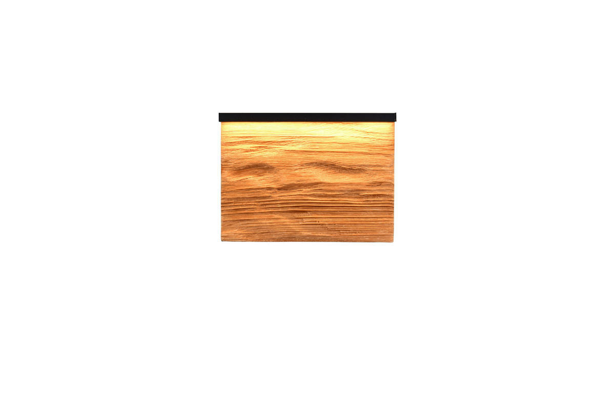 LED-WANDLEUCHTE KALEA 20/7,5/15 cm   - Schwarz/Kieferfarben, Natur, Holz/Metall (20/7,5/15cm)