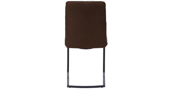 SCHWINGSTUHL in Stahl Flachgewebe - Schwarz/Braun, Design, Textil/Metall (48/91/62cm) - Dieter Knoll