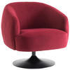 SESSEL Samt Dunkelrot    - Schwarz/Dunkelrot, Design, Textil/Metall (79/65/83cm) - Carryhome