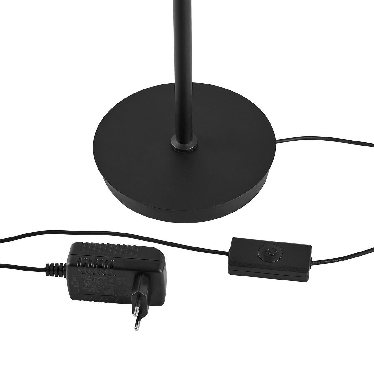 LED-TISCHLEUCHTE Easy 28/60 cm  - Schwarz/Kupferfarben, Design, Glas/Kunststoff (28/60cm) - Dieter Knoll