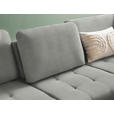 ECKSOFA in Chenille Hellgrau  - Hellgrau/Schwarz, Natur, Textil/Metall (288/233cm) - Valnatura