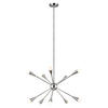 KRONLEUCHTER 70.5/47.7 cm    - Nickelfarben, Design, Glas/Metall (70.5/47.7cm) - Elstead Lighting