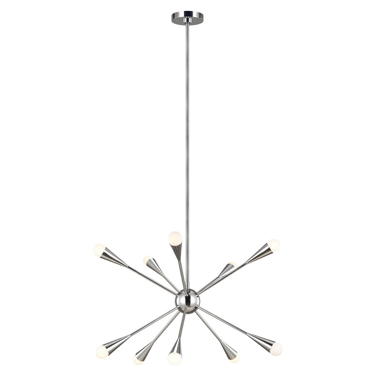 KRONLEUCHTER 70.5/47.7 cm    - Nickelfarben, Design, Glas/Metall (70.5/47.7cm) - Elstead Lighting
