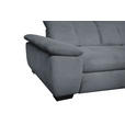 ECKSOFA in Cord Grau  - Schwarz/Grau, Design, Textil/Metall (313/242cm) - Xora