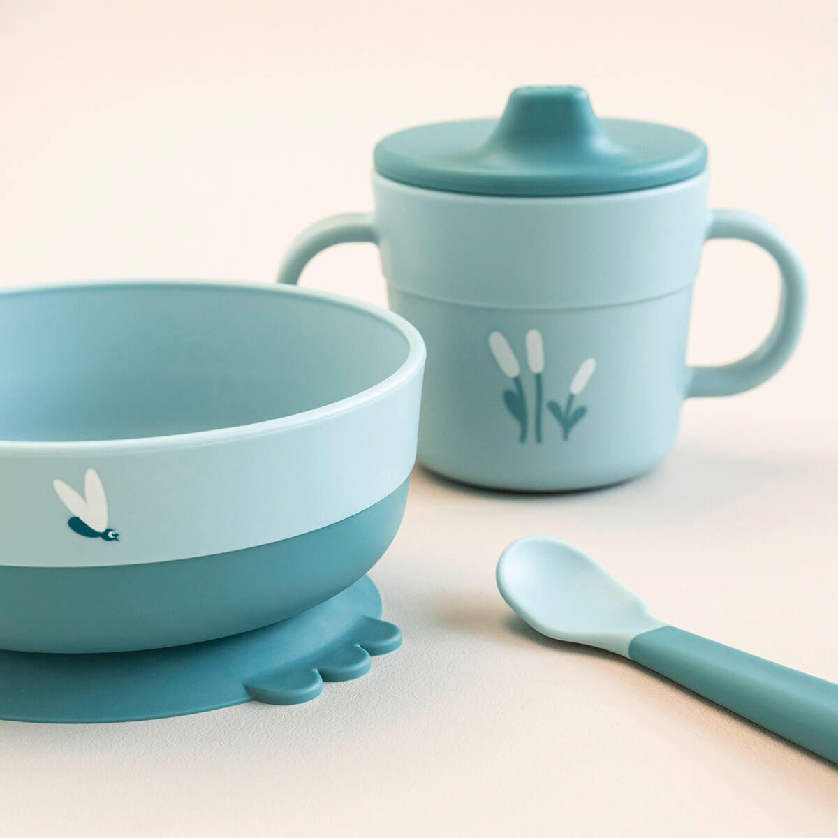 KINDERGESCHIRRSET 3-teilig  - Hellblau, Basics, Kunststoff (26/14,50/10,50cm) - done by deer