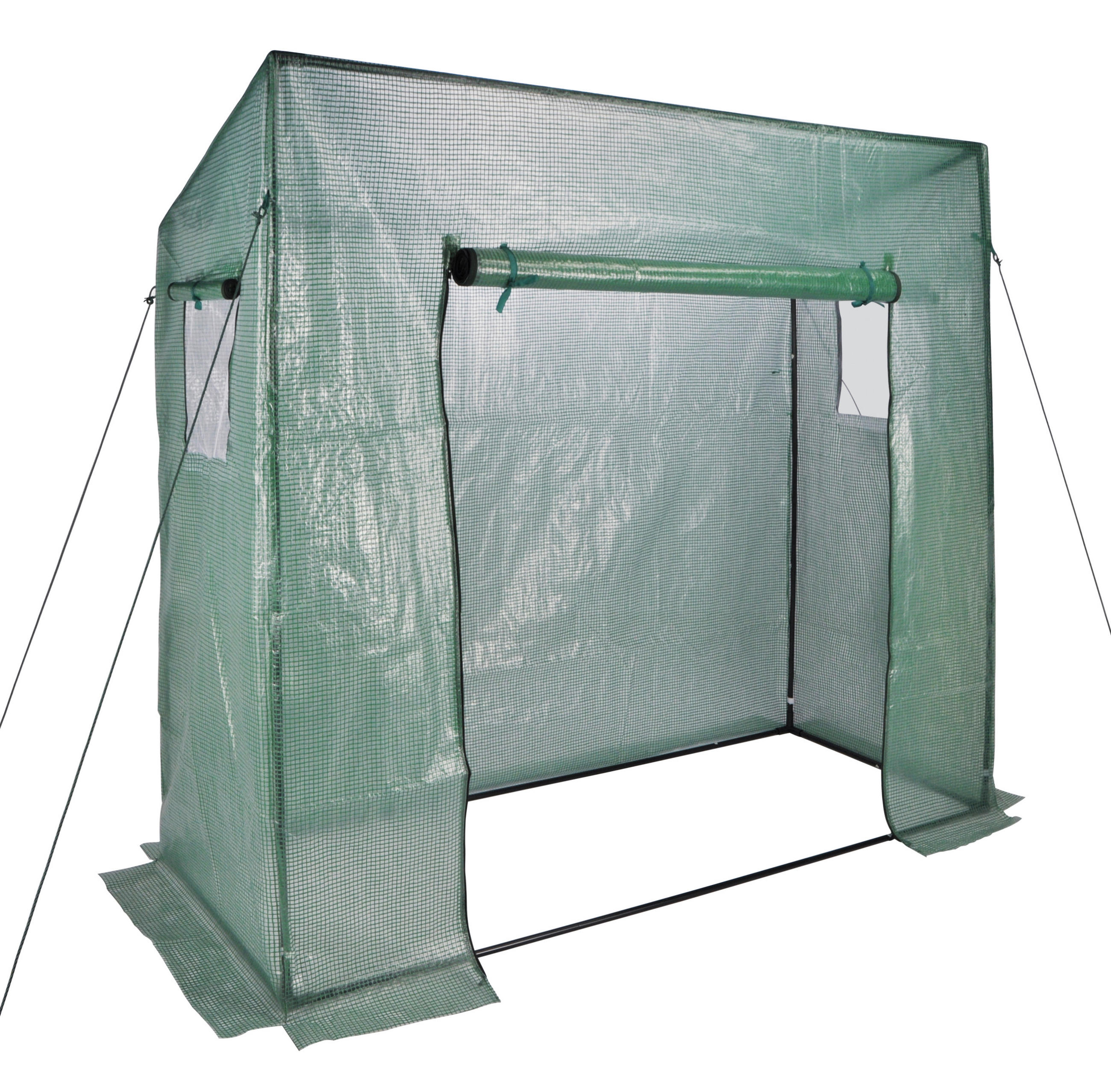 Gewächshaus 1,54m² Metall /kunststoff Grün/transparent