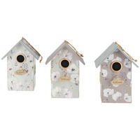 VOGELHAUS - Taupe/Hellgrün, Trend, Holz/Textil (15/12/22cm)