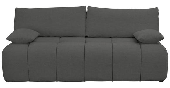 BOXSPRINGSOFA in Chenille Anthrazit  - Anthrazit/Schwarz, MODERN, Kunststoff/Textil (210/72/105cm) - Cantus