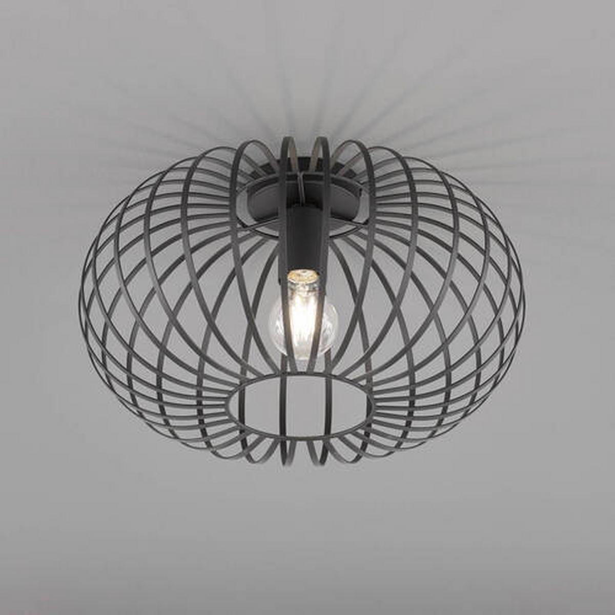 STROPNA SVETILKA Mocca 39/22 cm   - črna, Trend, kovina (39/22cm)