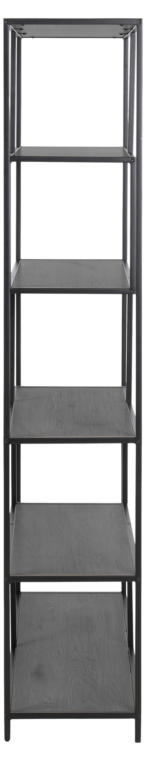 HYLLA i 114/185/35 cm svart  - svart, Trend, metall/trämaterial (114/185/35cm) - Best Price
