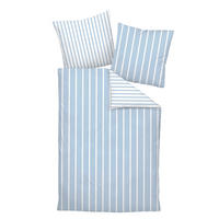 BETTWÄSCHE GENTANO Makosatin 155/200 cm  - Blau/Weiß, Design, Textil (155/200cm) - Janine