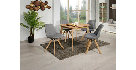 ESSTISCH in Holz 80/80/76 cm  - Eichefarben, Design, Holz (80/80/76cm) - Carryhome