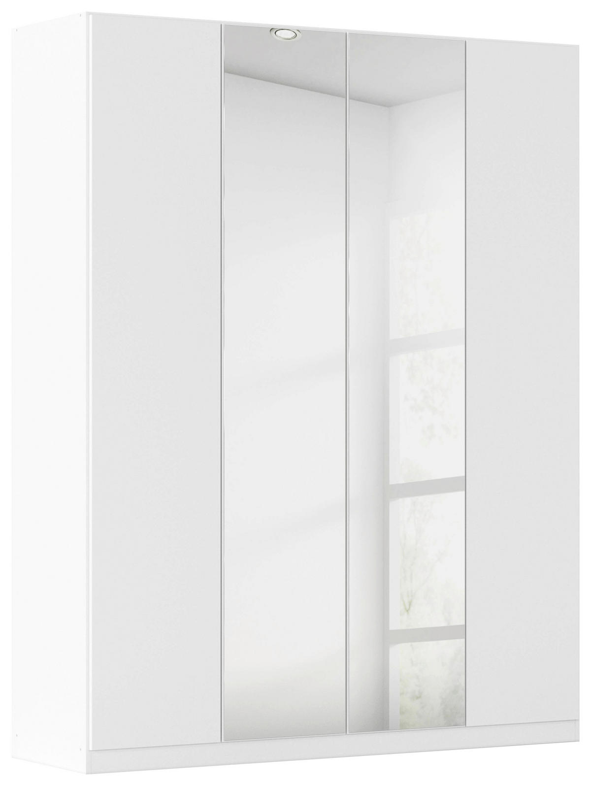 BIELA SKRIŇA SO ZRKADLOM, 181/229/54 cm - biela, kompozitné drevo (181/229/54cm) - Xora