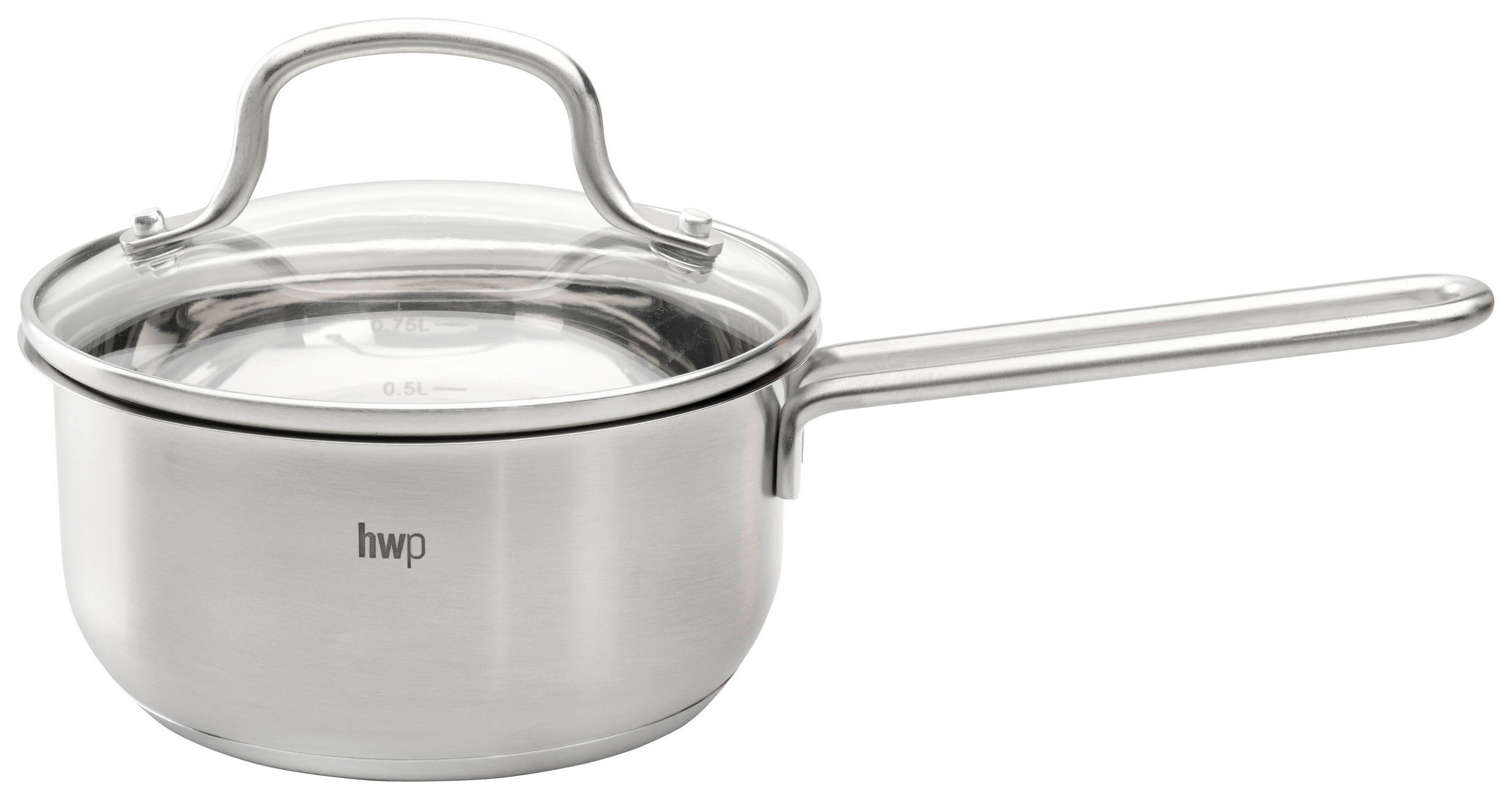 Cratiță 0,75 L  - străveziu/culoare inox, Basics, sticlă/metal (14/7cm) - Homeware Profession.