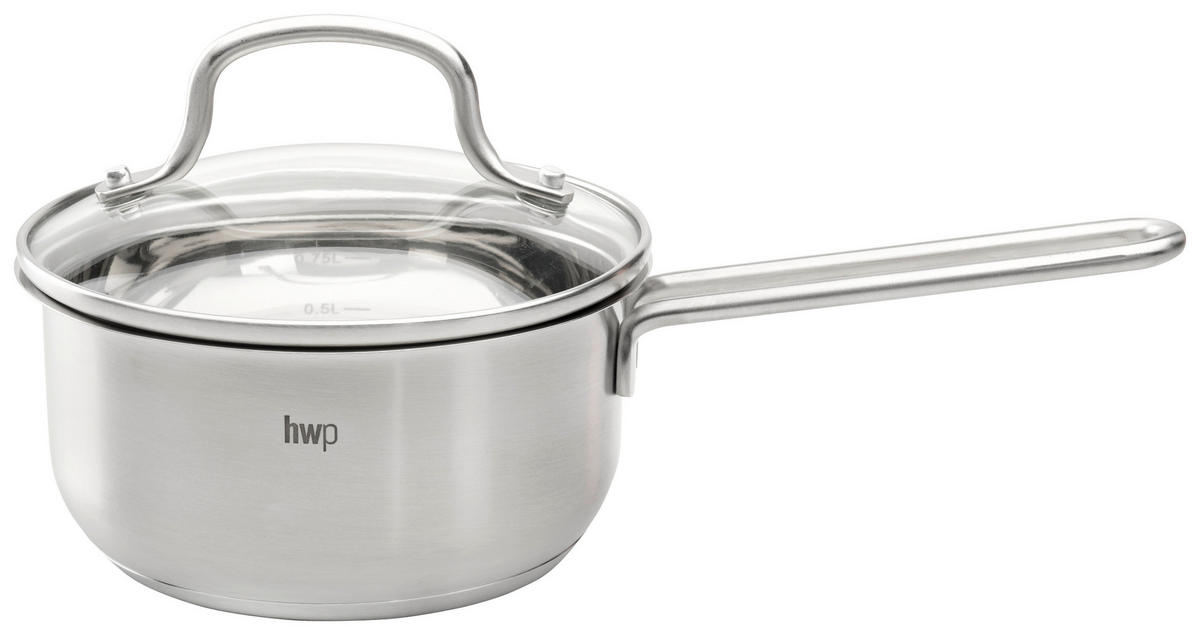 Cratiță 0,75 L  - străveziu/culoare inox, Basics, sticlă/metal (14/7cm) - Homeware Profession.