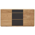 SIDEBOARD  in 177/89/42 cm  - Eichefarben/Anthrazit, Natur, Glas/Holz (177/89/42cm) - Waldwelt