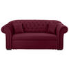 SCHLAFSOFA  mit Velours Rot  - Rot/Schwarz, Design, Holz/Textil (213/86/99cm) - MID.YOU