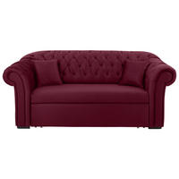 SCHLAFSOFA  mit Velours Rot  - Rot/Schwarz, Design, Holz/Textil (213/86/99cm) - MID.YOU