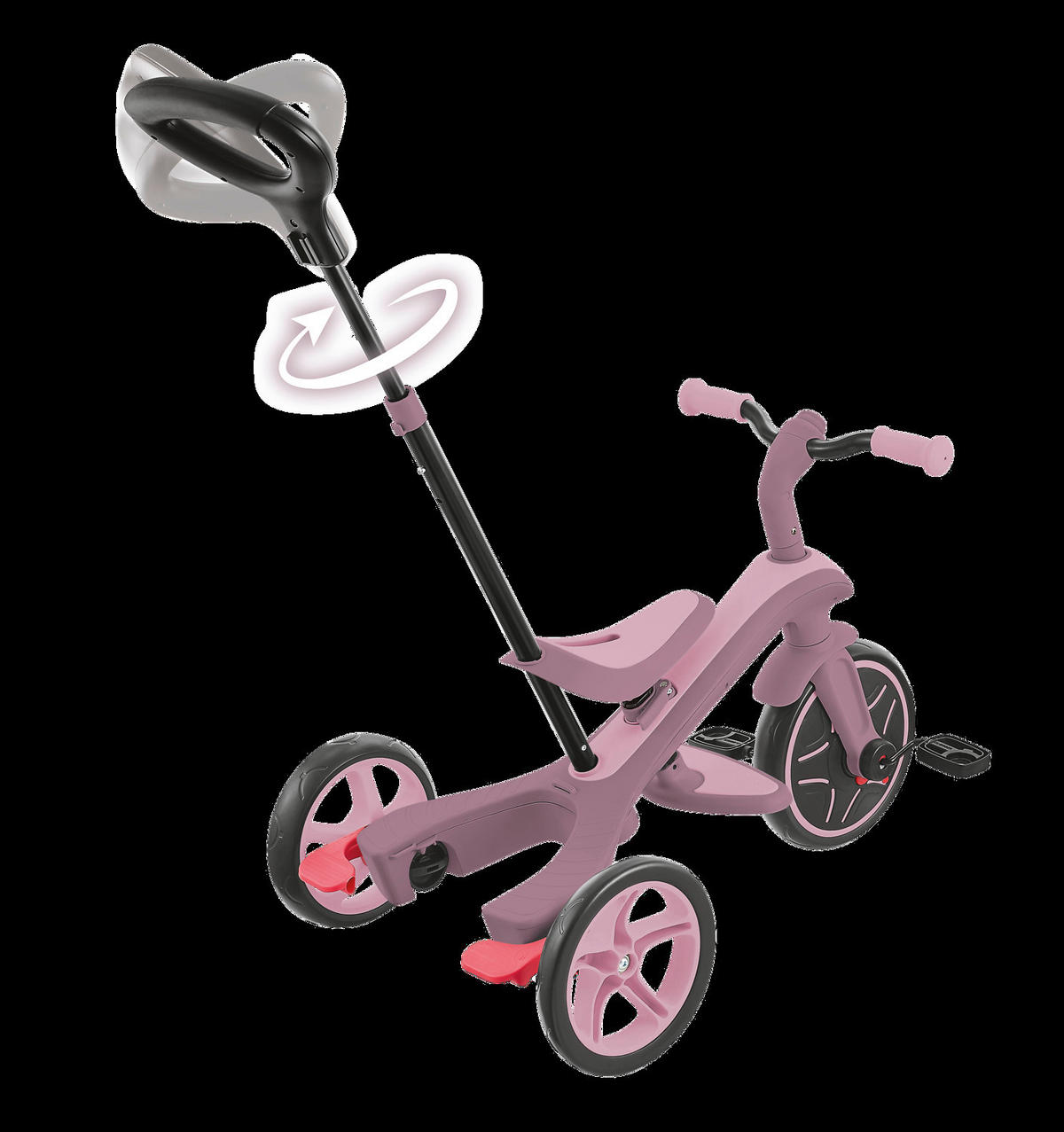 DREIRAD EXPLORER TRIKE 4in1 ECO  - Beere, Basics, Kunststoff (95kg) - GLOBBER