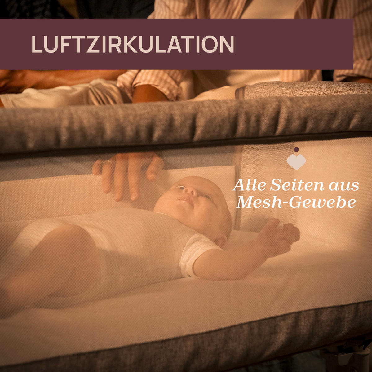 BEISTELLBETT Next2Me Armonia  - Dunkelgrau, Basics, Textil/Metall (99/69/83/55,5cm) - Chicco