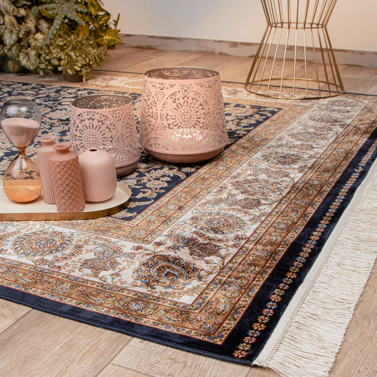 FLACHWEBETEPPICH 200/290 cm Blau rechteckig  - Blau, Basics, Textil (200/290cm) - Kayoom