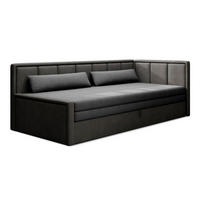 RÉCAMIERE Chenille Anthrazit, Schwarz  - Anthrazit/Schwarz, Design, Kunststoff/Textil (214/77/82cm) - MID.YOU