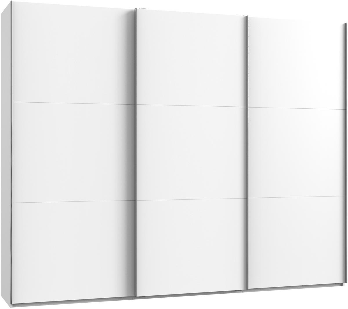 SCHWEBETÜRENSCHRANK  in Weiß  - Chromfarben/Weiß, MODERN, Holzwerkstoff (300/236/65cm) - MID.YOU
