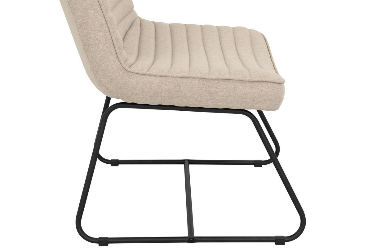 SESSEL Webstoff Beige    - Beige/Schwarz, MODERN, Textil/Metall (66/85/69cm) - P & B