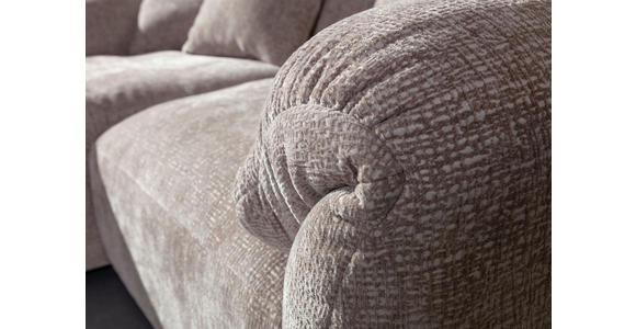 ECKSOFA Braun Flachgewebe - Creme/Schwarz, MODERN, Kunststoff/Textil (178/231cm) - Carryhome