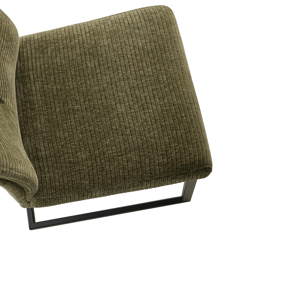 STOLIČKA S PRUŽNÝM PODNOŽÍM, kord, zelená, čierna - čierna/zelená, Konventionell, kov/textil (50/99/67cm) - MID.YOU