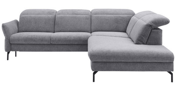 WOHNLANDSCHAFT Atlanta 2.0 Grau Flachgewebe  - Schwarz/Grau, Design, Textil/Metall (299/233cm) - Dieter Knoll