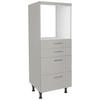 GERÄTEUMBAUSCHRANK 60/168/58 cm  in Grau  - Edelstahlfarben/Grau, MODERN, Holzwerkstoff/Metall (60/168/58cm) - Nobilia