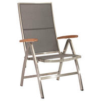 KLAPPSESSEL Grau, Silberfarben  - Silberfarben/Grau, Basics, Holz/Textil (60/110/69cm) - Stern