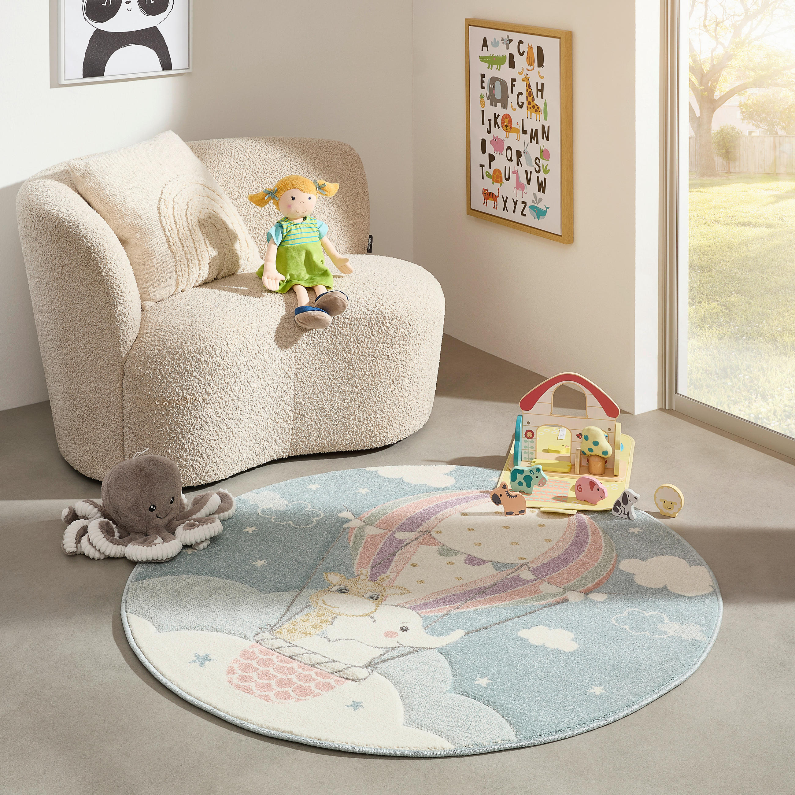 KINDERTEPPICH 120 cm  - Blau/Multicolor, Trend, Textil (120cm) - Ben'n'jen